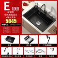 Stainless Steel Kitchen Sinks Black Nano Large Single Tank Countertop Basin Home Kitchen Vegetable Sink 304 Thickened Wash Basin