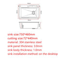 LED Waterfall Kitchen Sink 4 Modes Faucet Large Single basin honeycomb anti-scratch nano technology 304 Stainless Steel Sink