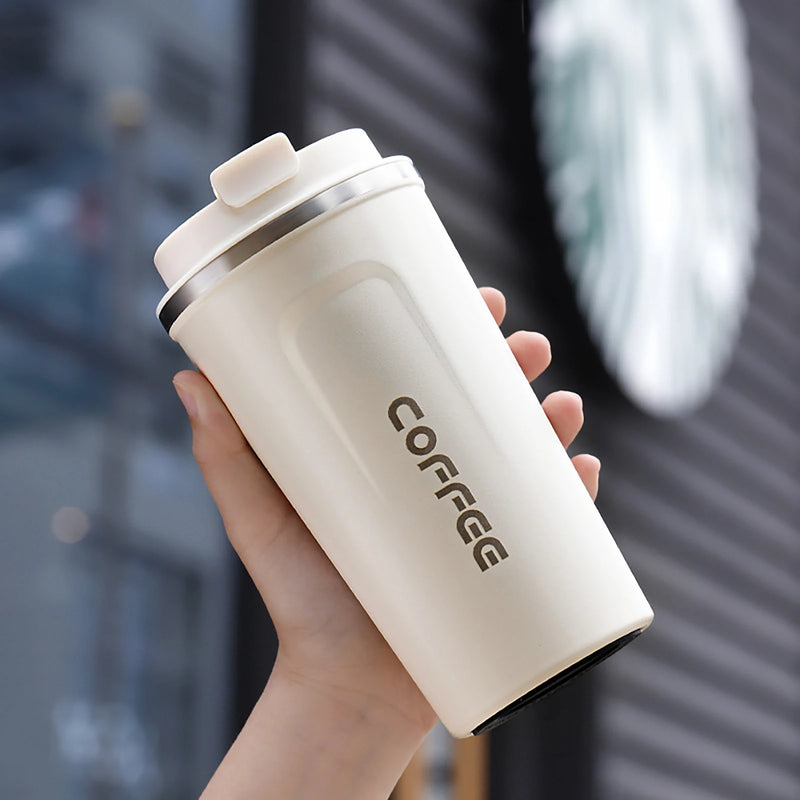 380/510ml Thermo Coffee Cup Mug  Keep Warm Hot Cold For Juice Tea Water Ice Beverage School Insulated Stainless Steel Leakproof