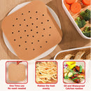 100Pcs Air Fryer Paper Disposable Steamer Bakeware Papers Oven Non-Stick Steaming Mat Oil-absorbing Paper for Fryer Accessories