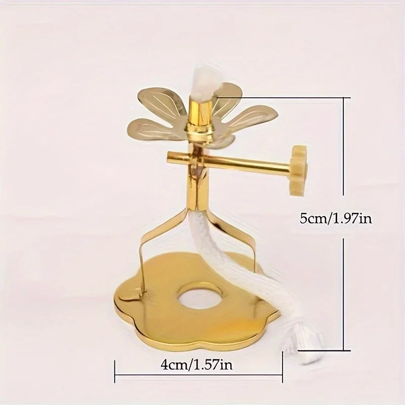 1pc Adjustable Metal Candle Holder Stand Mini Oil Lamp Candle Holder Accessories With Knob Control