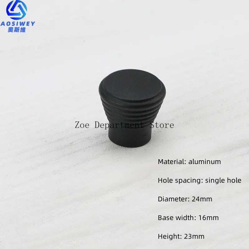Space Aluminum Single Hole Handle Modern Wardrobe Drawer Round Knob Silver/black/gold Kitchen Cabinet Furniture Small Handle