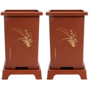 2 Sets Orchid Pot Large Flower Pots Decor Plant Planter Small Indoor Plants Nursery for Resin Spring Outdoor Potted