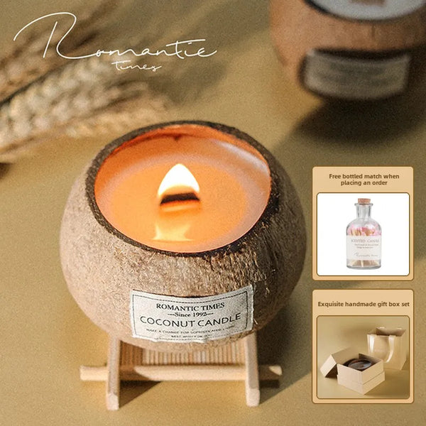 Coconut Scented Candle Shell Gift Box Niche Premium Girls Gift Christmas Souvenir Fragrance Set Ornament