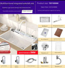 Newest 5MM thickness Home European Standard Built-In Black Nano Undermount Stainless Steel kitchen sink