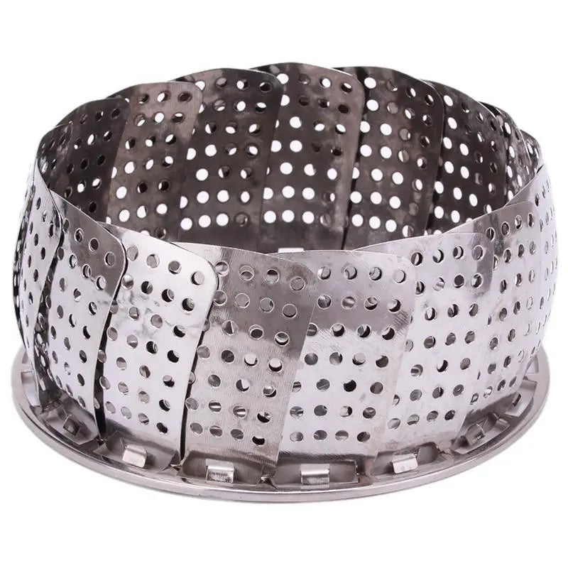 Multifunctional Steamer Plate Disk, Stainless Steel, Silver Magic, Retractable, Folding, Steaming Fruit
