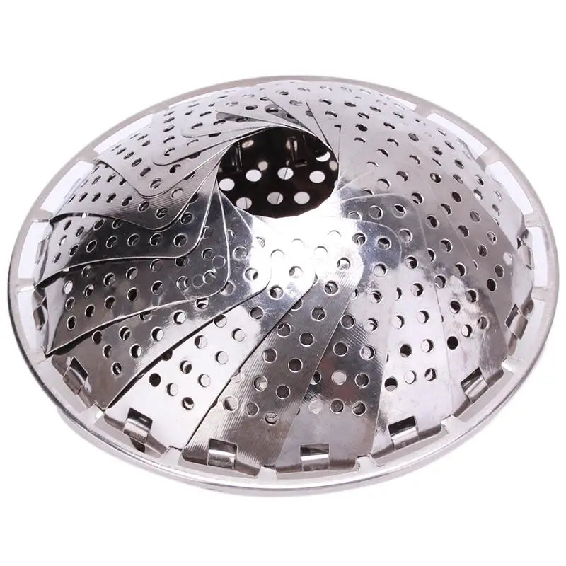 Multifunctional Steamer Plate Disk, Stainless Steel, Silver Magic, Retractable, Folding, Steaming Fruit