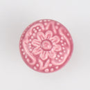 Colorful Floral Ceramic Handle Cabinet Door Solid Wood Furniture Wardrobe Handle Single-hole Drawer Hardware