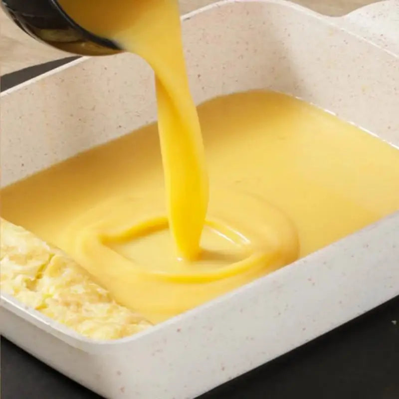 Non-stick Pan Natural Maifan Stone Gas Stove Omelette Yuzi Burn Fry Egg Pan Square Maifan Stone Pot