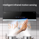 Strong Suction Force Kitchen Suction Hoods Home Kitchen 150-200W Top Suction Exhaust Cooker Major Appliance Home Tempered Glass