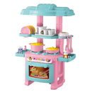 Mini Kitchen Counter Play Set DIY Simulated Cooking Food Tableware Play House Role Play Pretend Game Toy Gift Kid Boy Children