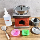 Dollhouse Mini Kitchen Furniture Toys Full Set Models for Doll House Kitchen Furniture Decorative Accessories