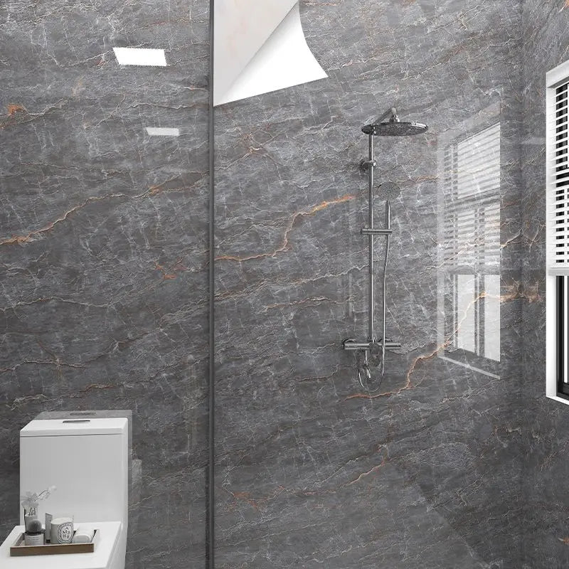 Toilet Bathroom Waterproof Stickers Self-adhesive Wallpaper Toilet Wall Covering Renovation Moisture-proof Ceramic Wall Stickers