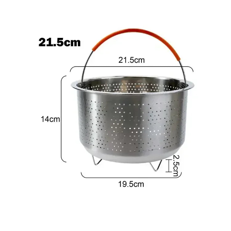 Steamer Insert Steamer Pot 304 Stainless Steel Basket Rice Steamer Pressure Cooker With Steaming Foot Easy To Pick Up