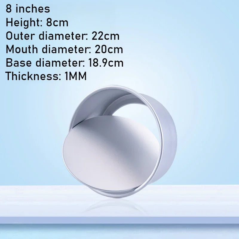 2-9 Inches Round Cake Mold with Removable Bottom DIY Aluminum Alloy Baking Cheesecake Pan Mould Fondant Dessert Decoration Tools