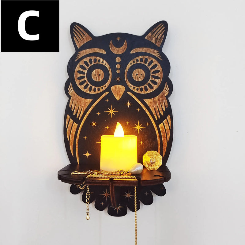 New Crystal Decorative Shelf Wooden Carving Pattern Handicraft Crystal Rack Home Candle Holder Decor Crystal Display Stand Craft
