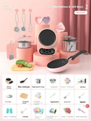 Mini Simulation Kitchen Toys Real Cooking Small Kitchen Pots Children Cooking Is Edibletoys Kitchenware Set Girl Gift