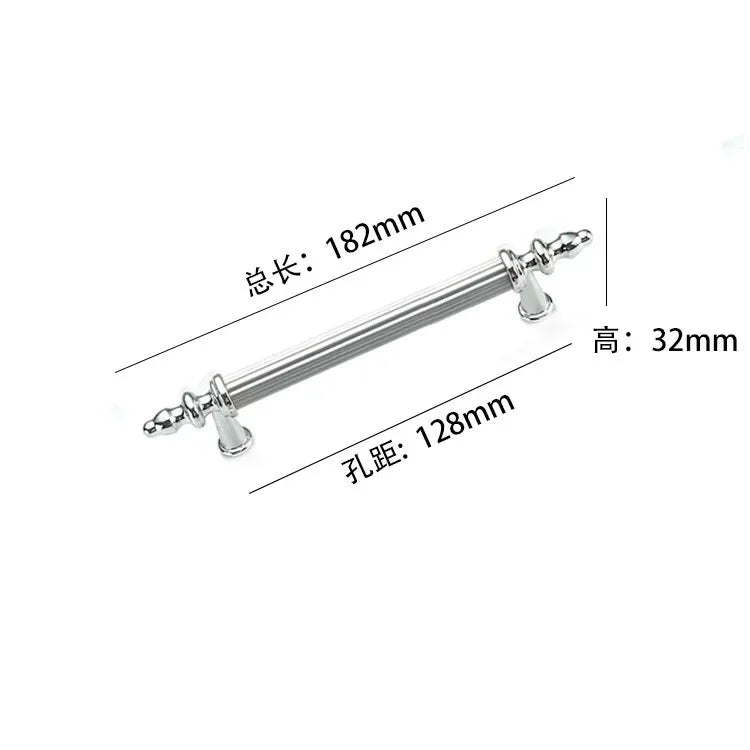 Modern Light Luxury European Wardrobe Cabinet Door Handle Drawer Shoe Cabinet Furniture Hardware Circular Tube Handle