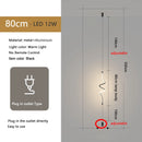 Modern Long Floor Lamps for Living Room Bedroom Bedside Lighting Long Line Floor Light EU Plug AC 220V Black Indoor Suspension