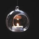 1Pcs Fashion Candle Holder Hanging Clear Globe Glass Terrarium Air Plant Decor for Your Family Dinner, Wedding, Party, etc
