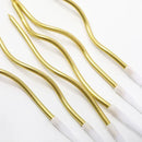 6Pcs/set Curved Cake Candles Birthday Baby Shower Gender Reveal Cupcake Decorating Candle Toppers Wedding Party Decorative