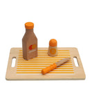 Montessori Kitchen Toys Wooden Kitchen Play House Simulation Play House Condiment Bottles Educational Toy for Children Gift