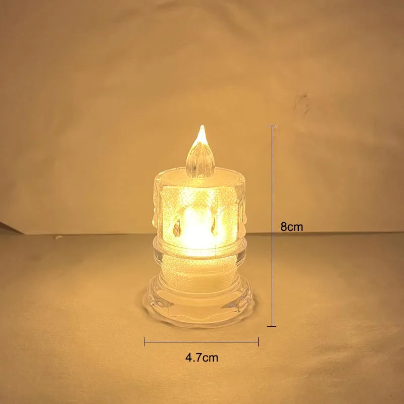 Flickering Flameless Battery Power LED Candles Tealight Night Lights Lamp for Wedding Birthday Party Valentine's Day Home Decor