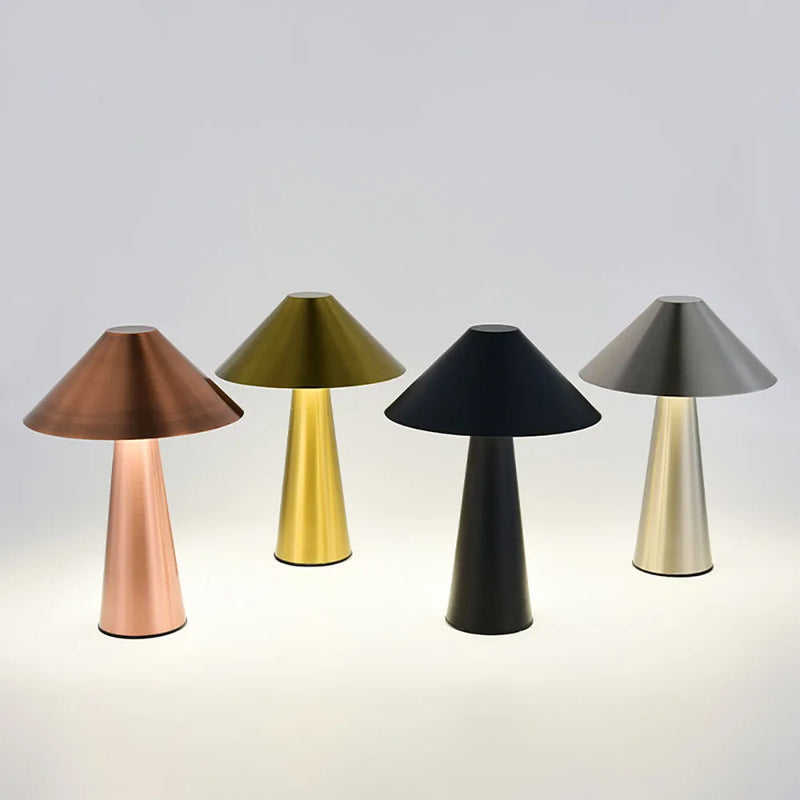 LED Wireless Table Lamp USB Rechargeable Desk Lamp Creative Atmosphere Light for Bedside Room Restaurant Cafe Decorative Lamp