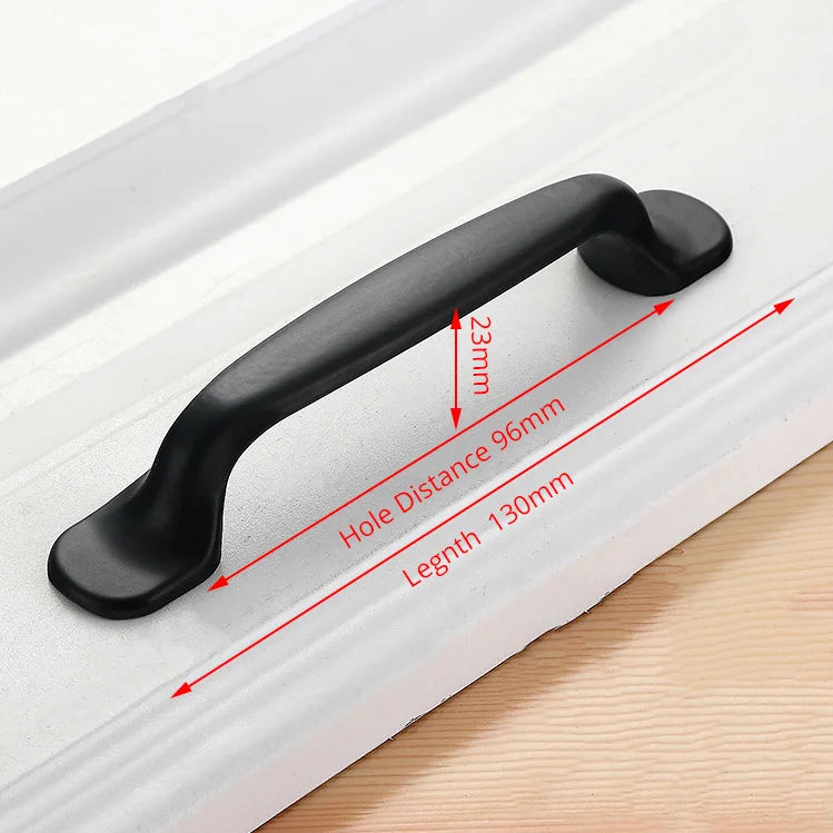 Aluminum Alloy Black Cabinet Handles American Style Solid Kitchen Cupboard Pulls Drawer Knobs Furniture Handle Hardware