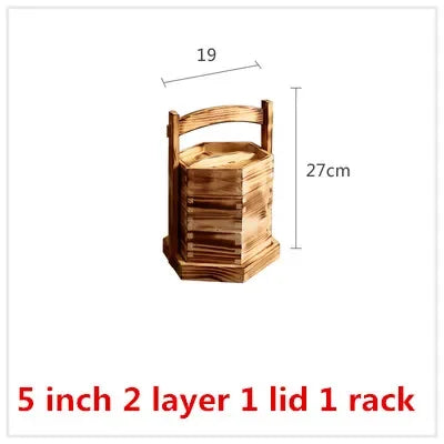 Chinese Dumplings Bamboo Steamer Cooker with Lid Dimsum Steamer Fish Rice food Vegetable Basket Kitchen Cooking Tools basket pot