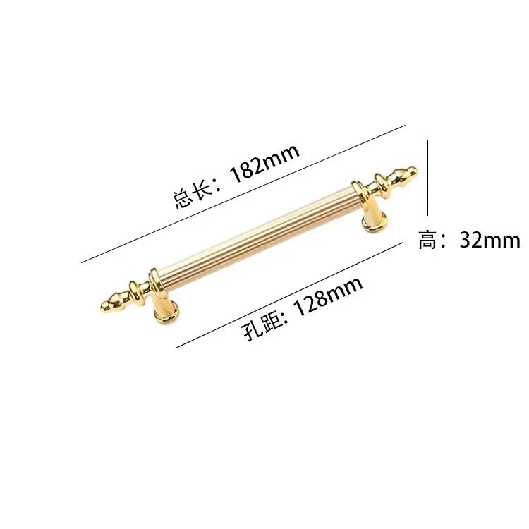 Modern Light Luxury European Wardrobe Cabinet Door Handle Drawer Shoe Cabinet Furniture Hardware Circular Tube Handle