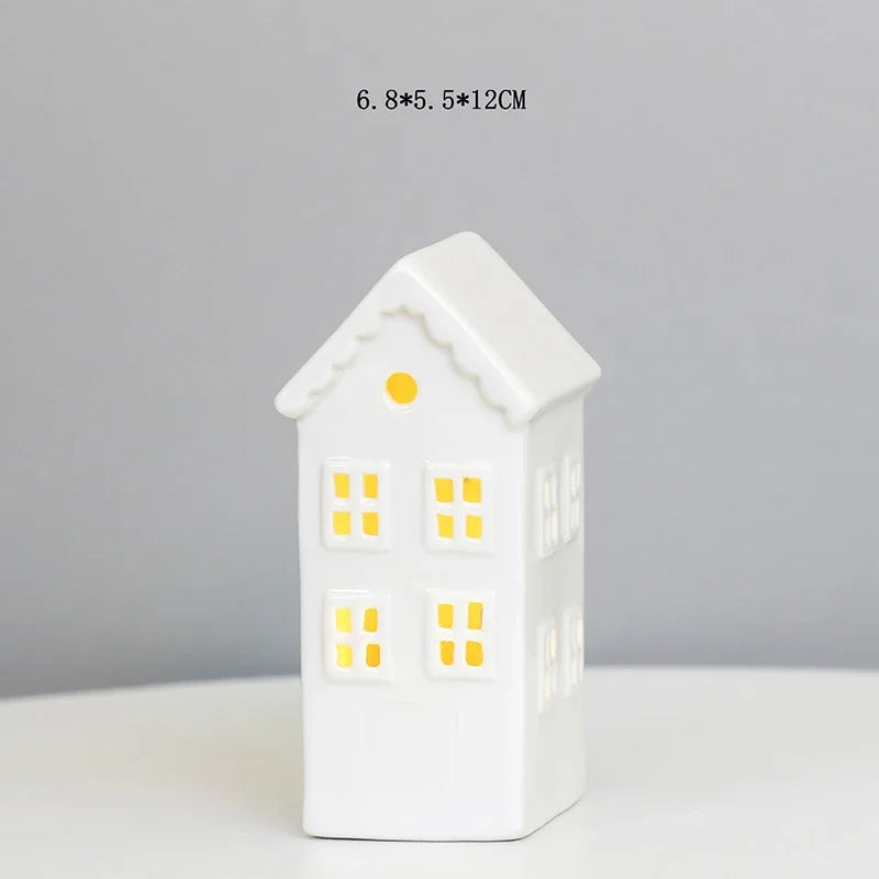 Modern Lantern House Candle Lanterns Vintage Lantern Decor for Halloween, Christmas, Home Decor, Tabletop, Fireplace Shelf Decor