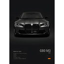 Luxury Black Classic latest sports car F80 M3 M4 M5 Z8 G80 B-BMW Cool Poster Home living room Wall Art Garage Room Decor