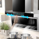 Range Hood For Kitchen Stainless Steel High Suction Automatic Washing Kitchen Touch Control Kitchen Extractor Hood Ventilator