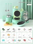 Mini Simulation Kitchen Toys Real Cooking Small Kitchen Pots Children Cooking Is Edibletoys Kitchenware Set Girl Gift