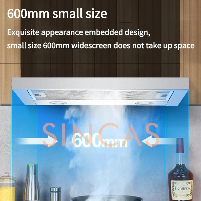 Range Hood For Kitchen Rental RoomTop Suction Kitchen Drainage Kitchen Ventilator Large Suction Exhaust Hood Pull  Easy to Clean