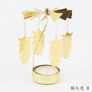 Multi-shape Rotating Candlesticks Snowflake Angel Romantic Tea Party Candle Holder Wedding Christmas Metal Home Decor