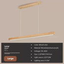 Modern LED Pendant Light wood Long Strip dining table lamp suspension Chandelier for living dining room kitchen lighting fixture