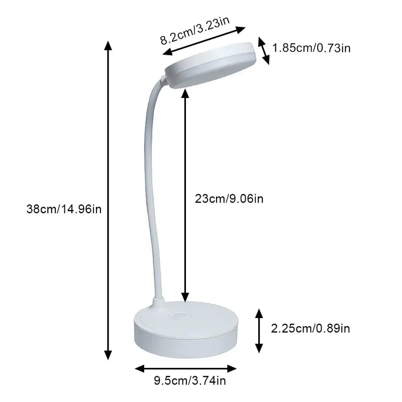 LED Portable Dimmable Table Lamp USB Plug Powered Desk Lamp Bedroom Reading Night Light Eye Protection LED Bedside Lamp