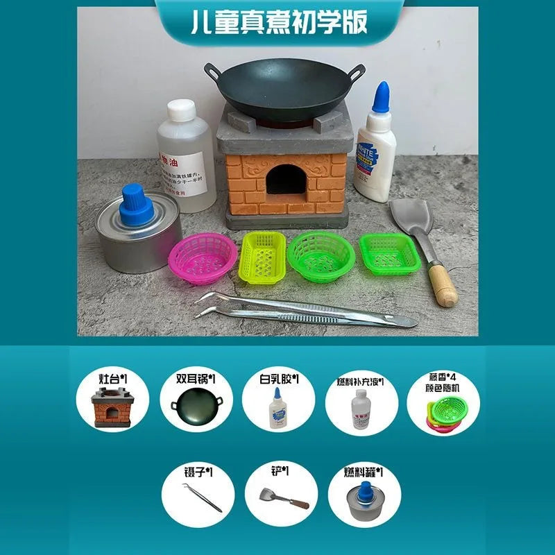 Mini kitchen food toys, real cooking, cooking at home, edible children's toys, kitchen set, simulation toys