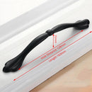 Aluminum Alloy Black Cabinet Handles American Style Solid Kitchen Cupboard Pulls Drawer Knobs Furniture Handle Hardware