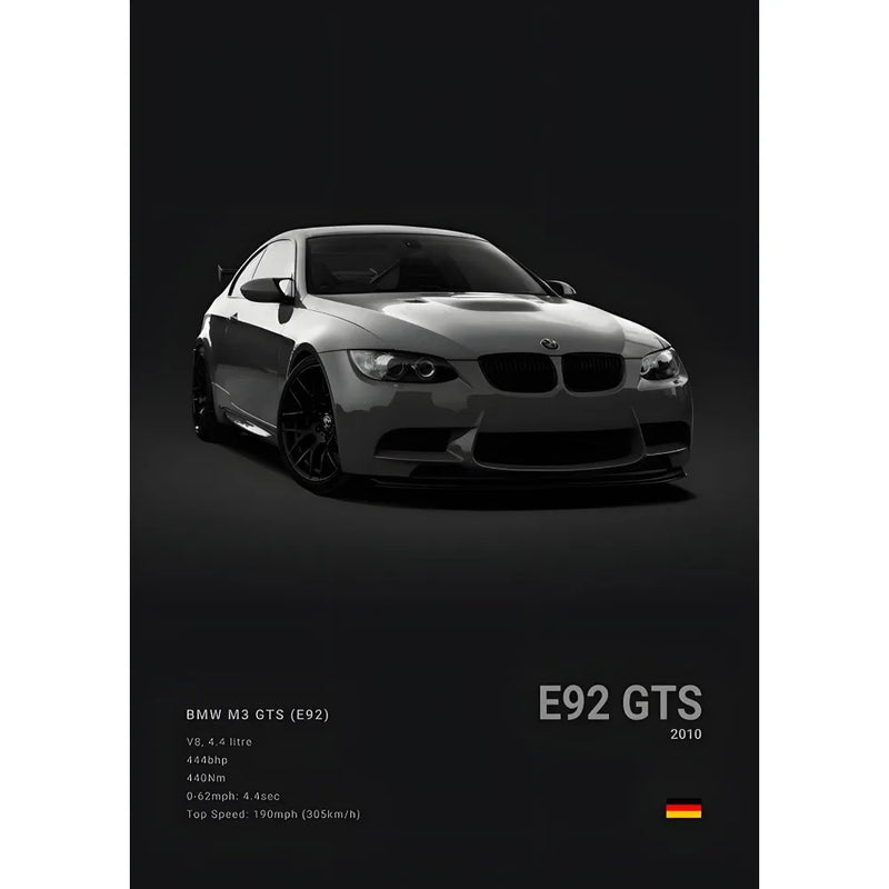 Luxury Black Classic latest sports car F80 M3 M4 M5 Z8 G80 B-BMW Cool Poster Home living room Wall Art Garage Room Decor