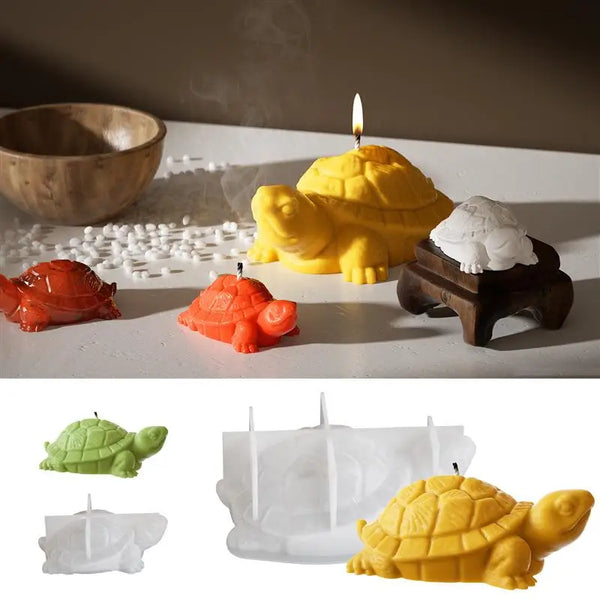 3D Creativity Ornament Silicone Candle Mold DIY Animal Turtle Craft Gift Making Soap Plaster Resin Baking Molds Home Decor