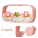 Wall Hanging Planter Rectangle Design Wall-Mounted Flower Pot Simple Stylish Geometric Wall Mounted Air Plants Pot Holder Decor