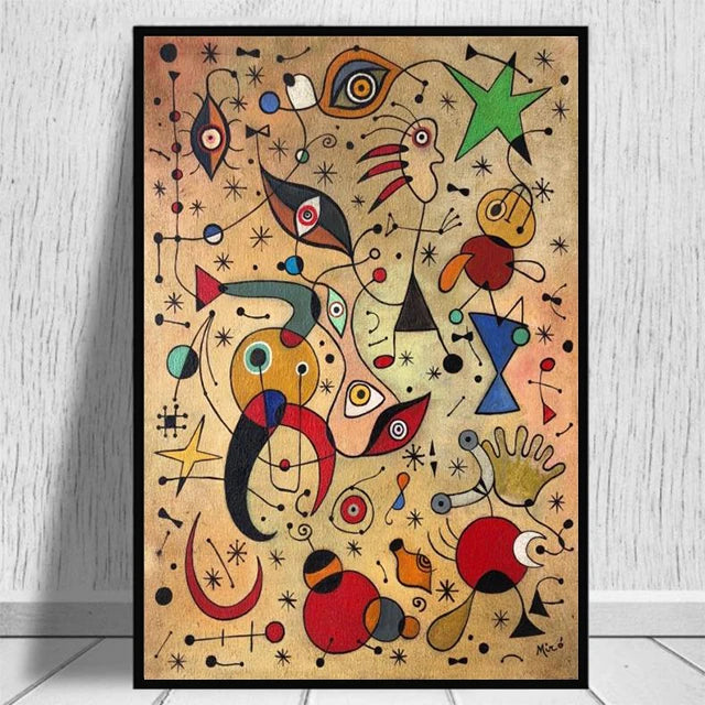 Modern Joan Miro Surrealism Art Posters and Prints Canvas Painting Pictures on The Wall Abstract Decorative Home Decor Cuadros