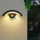 18W 24W 30W Moden waterproof outdoor wall lamp PIR motion sensor wall light Garden porch frontdoor black aluminum lamp body