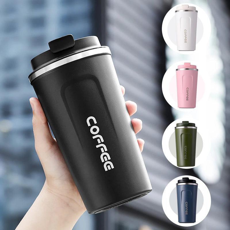 380/510ml Thermo Coffee Cup Mug  Keep Warm Hot Cold For Juice Tea Water Ice Beverage School Insulated Stainless Steel Leakproof