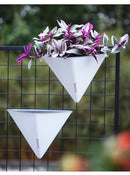 New Wall Mounted Flowerpot Triangle Self Absorbent Lazy Plant Pot Plastic Hanging Geometric Vase for Outdoor Indoor Home Decor