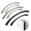 Curved Handles Wardrobe Cabinet Pull Handles Drawer Knobs Zinc Alloy Cupboard Door Handle Furniture Fitting Home Hardware