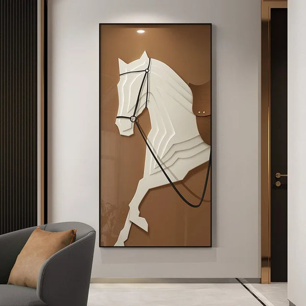 Modern Luxury Horses Canvas Posters and Prints Wall Art Entrance Decorative Painting Porch Living Room Home Decor Cuadros